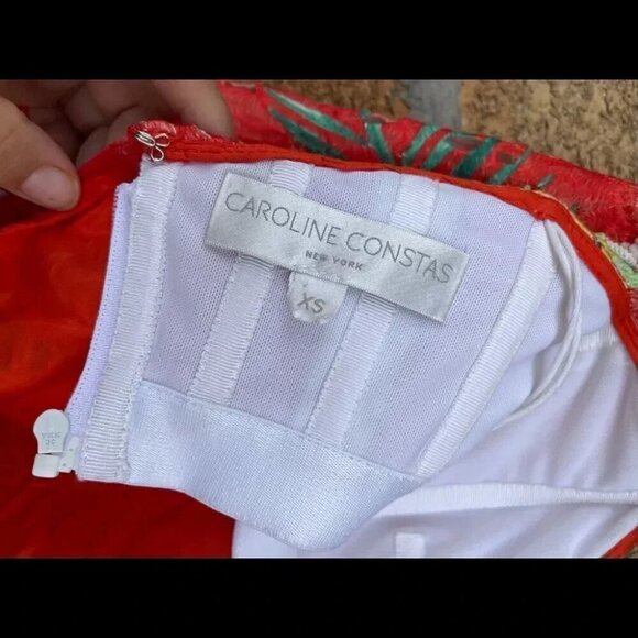 Caroline Constas Embroidered Bustier Dress xs - Picture 9 of 12
